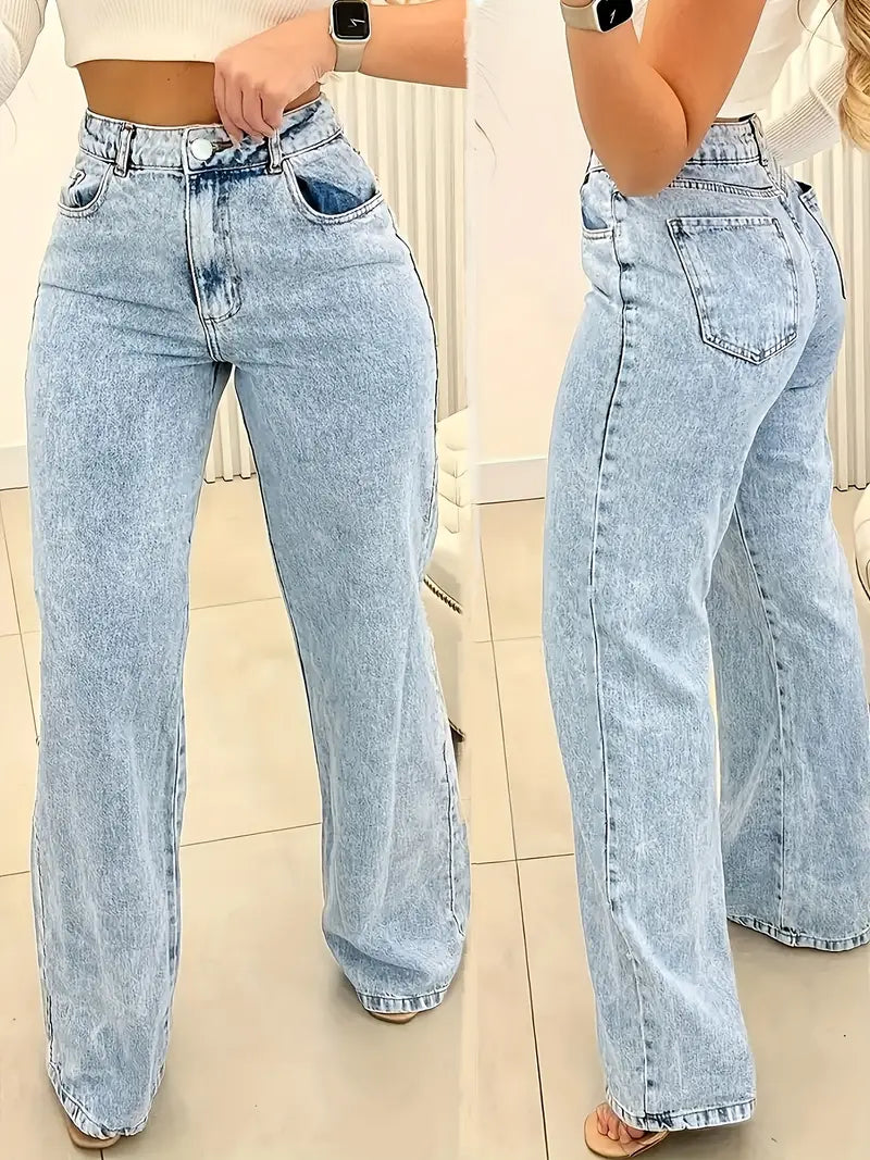 Light Washed High Waisted Jeans